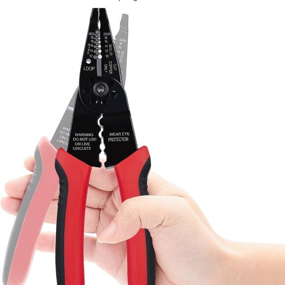 WG-015 Professional 8-inch Wire Stripper/Crimping Tool, Cable Cutter/Crimper, Wi - Picture 4 of 7